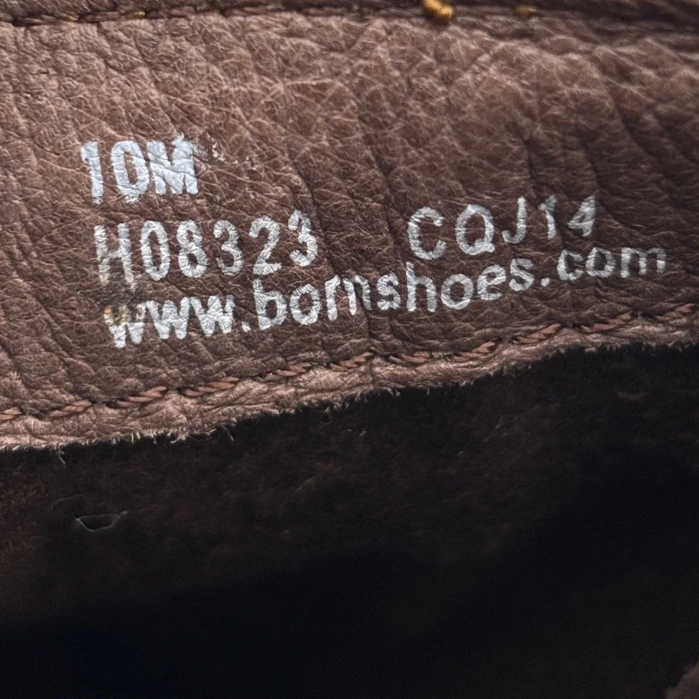Børn Men's Brown Leather Side-Zip Ankle Boots Size 10M – Rugged Casual Comfort